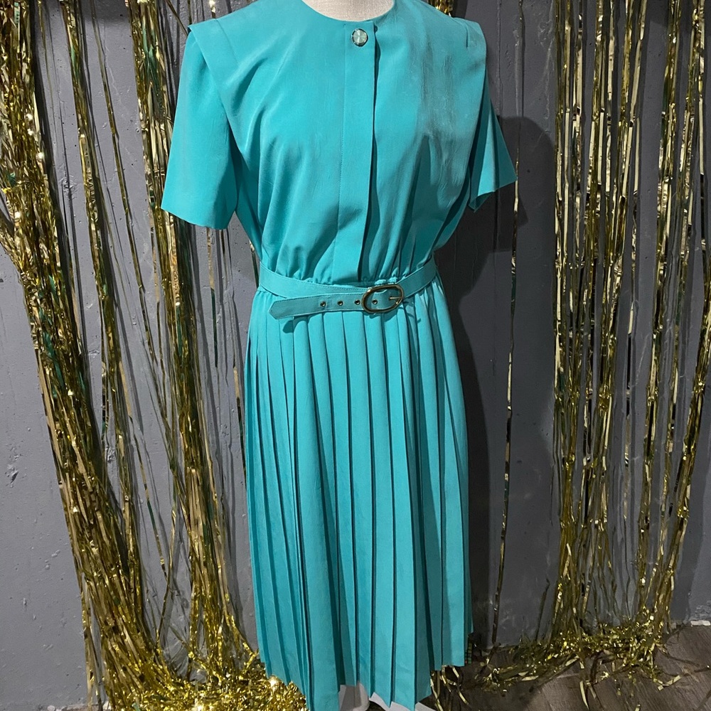 Vintage women's aqua dress
